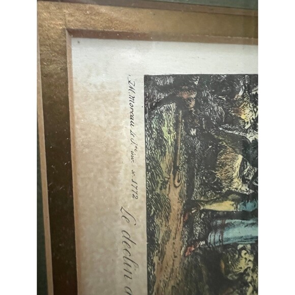 Jean Jacques François Le Barbier French Le Declin Du Jour Engraving Framed Print - Picture 6 of 8